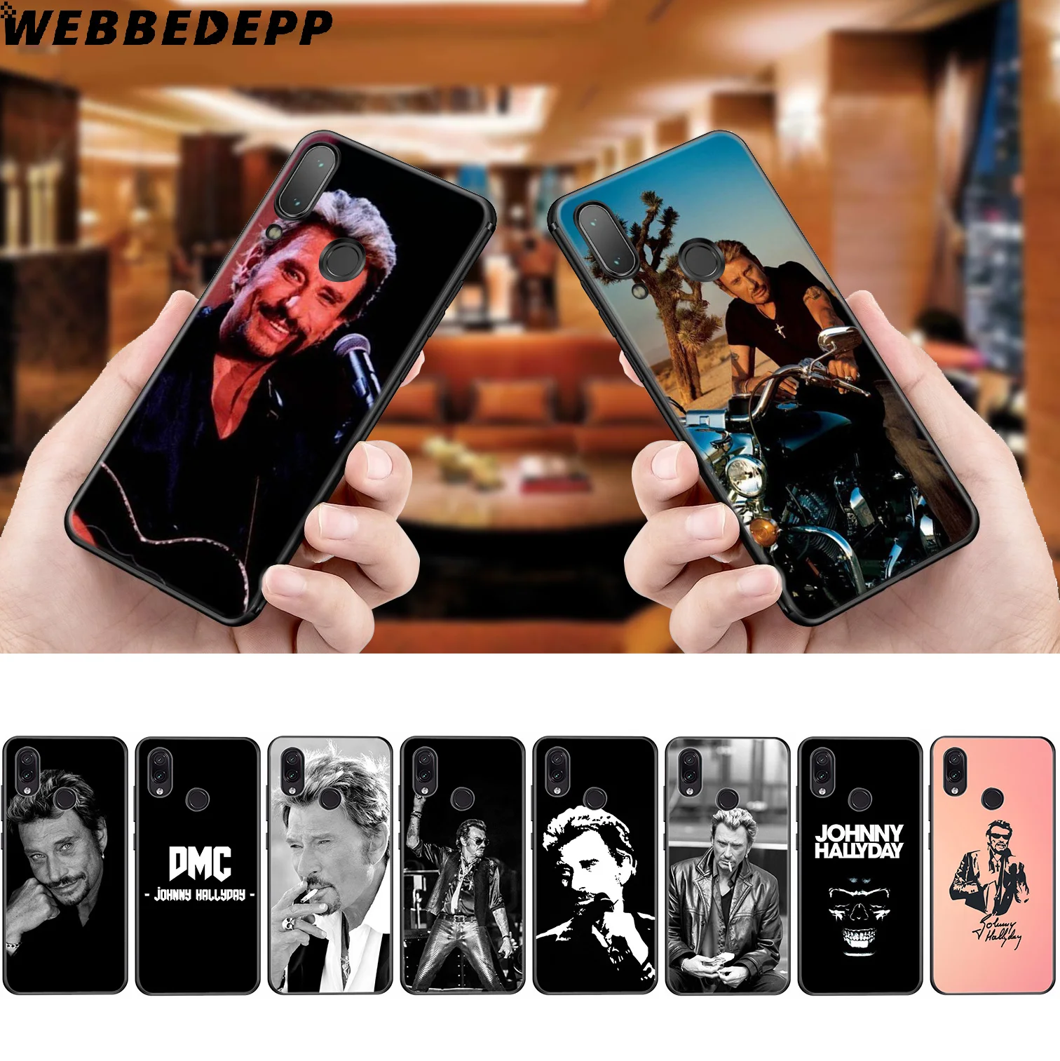 WEBBEDEPP Johnny Hallyday Soft Case for Xiaomi Redmi K20 7A 4A 4X 5 5A 6 6A S2 Note 8 4 7 Pro Plus Prime |