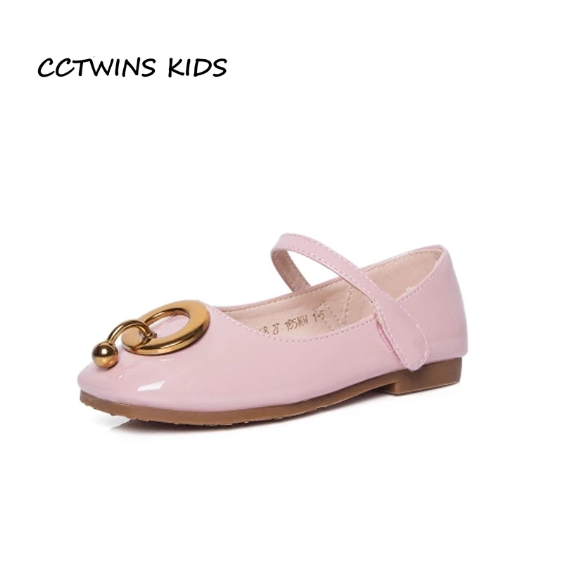 

CCTWINS KIDS 2018 Spring Toddler Fashion Pu Leather Square Toe Shoe Children Pink Party Flat Baby Girl Princess Mary Jane G1693