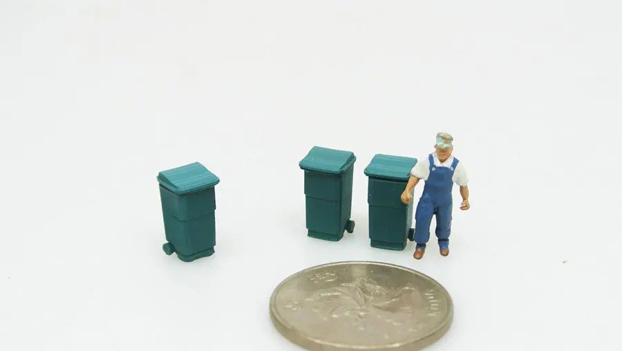 6 шт. DIY 1: 87 моделирование мусорное ведро смолы модель аксессуары для поезда песок стол сцены станции украшения Хо весы