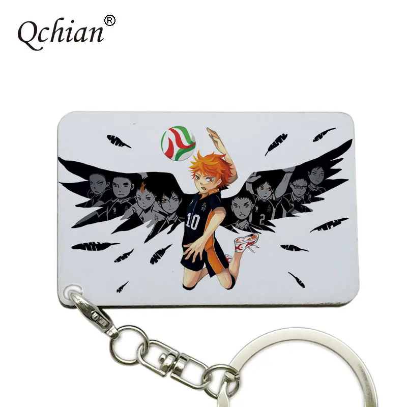 

Anime Haikyuu Keychain Volleyball Lovers Struggle for Glory Men Key Chain Holder Ring can be Customized