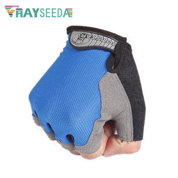 

Rayseeda Half Finger Summer Riding Bike Gloves Anti-Slip Breathable Bicycle Cycling Glove For Men Women's Fitness Running Sports
