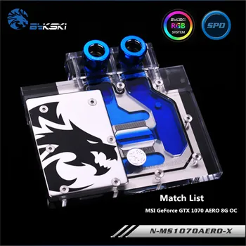 

Bykski Full Cover GPU Water Block For MSI GeForce GTX 1070 AERO 8G OC Graphics Card RGB OR RBW N-MS1070AERO-X