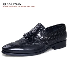 Mens Snakeskin Patterns Black Cow Leather Tassels Loafers Shoes Men’s Business Casual Occasion Formal Dress Shoes