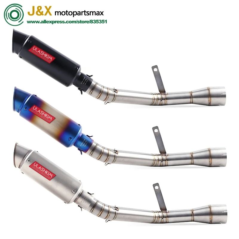 Slip On For Kawasaki Z900 Ninja900 Exhaust Motorcycle Full Exhaust Middle Pipe Connection Link Pipe Round 51mm Muffler