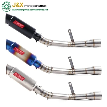 Slip On For Kawasaki Z900 Ninja900 Exhaust Motorcycle Full Exhaust Middle Pipe Connection Link Pipe Round 51mm Muffler
