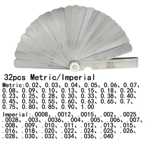 32 шт./компл. 0,02-1,0 мм лезвие мастер щупа измерительный инструмент из нержавеющей стали набор высокого качества SKD88 - изображение