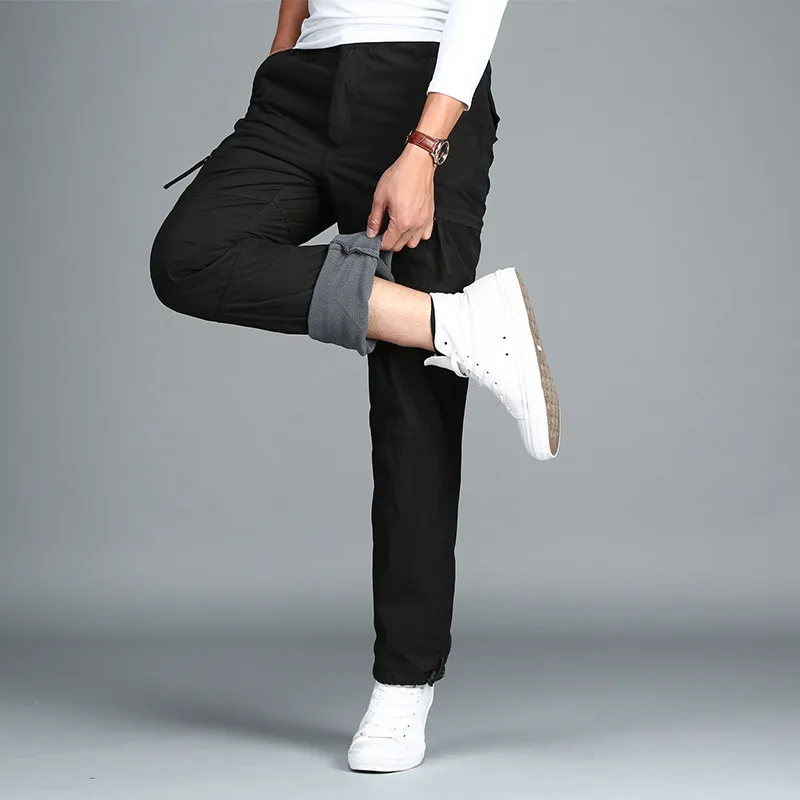 

Cargo Pants Men Tactical Baggy Pants Winter Thicken Fleece Warm Casual Cotton Military Combat Bomber Working Trousers for Men