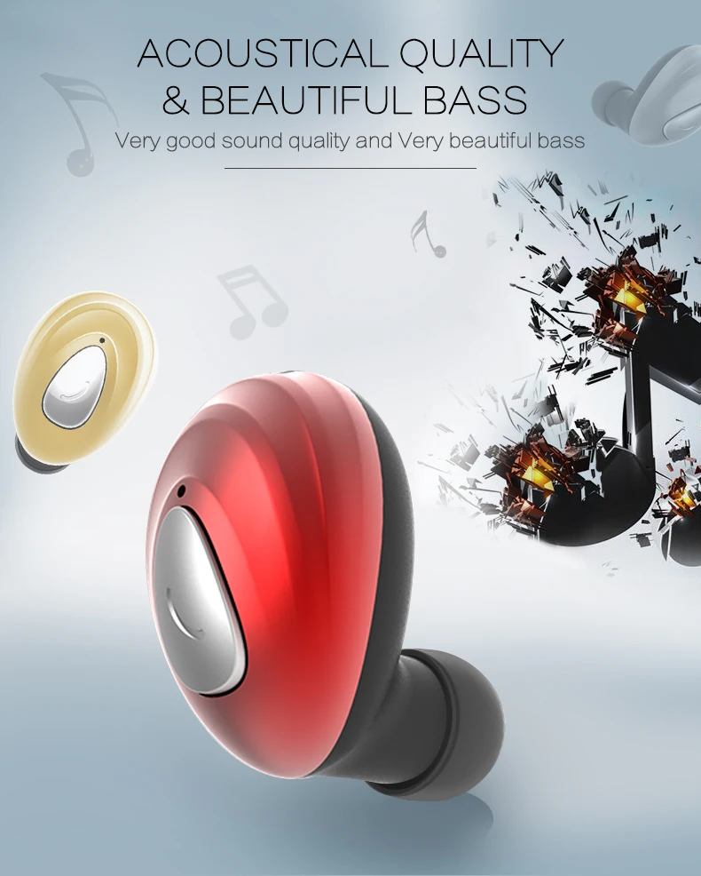 BYKRSE mini bluetooth earphone S650 sport wireless invisible earplug