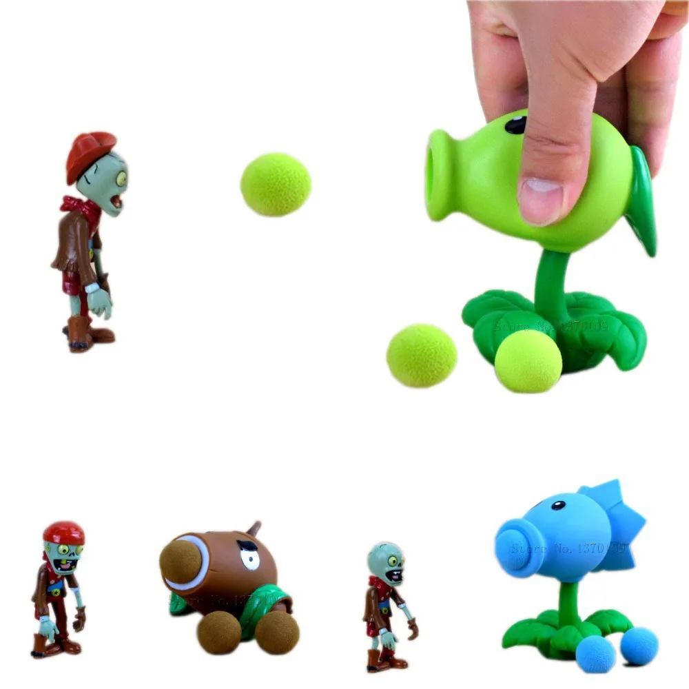 New Popular Game PVZ Plants vs Zombies Peashooter PVC Action Figure Model Toys 18 Style 10CM