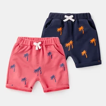 Детские повседневные летние шорты для мальчиков, г. Брендовые спортивные шорты, штаны хлопковые короткие брюки с принтом дерева для маленьких девочек детские шорты