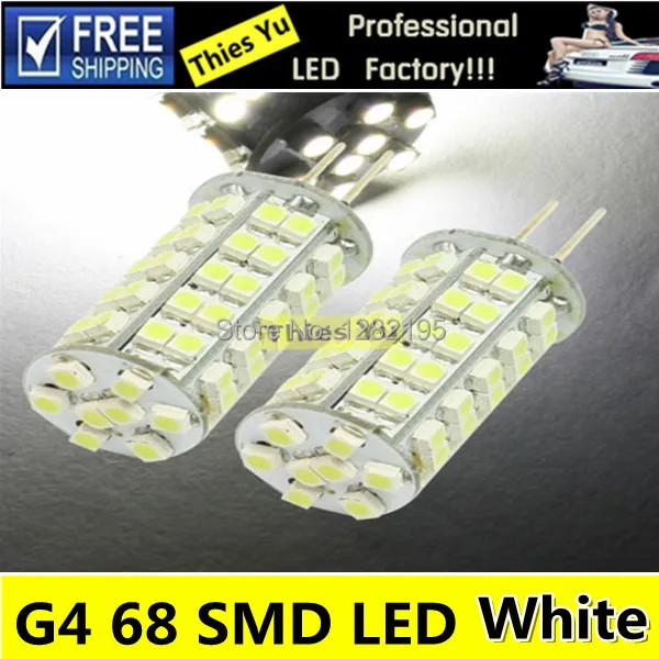 G4 Base Corn Light 3528 1210 LED 68 SMD Lamp Bulbs 360 Degree Warm White Indoor Home Lighting 20pcs | Лампы и освещение