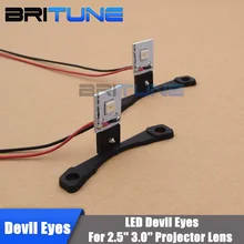 LED Devil Eyes Demon Eyes LED Module For 2.5 3.0 Projector Lens Headlight Cars DIY Styling W/ Self-protect Red/Blue/White/Yellow
