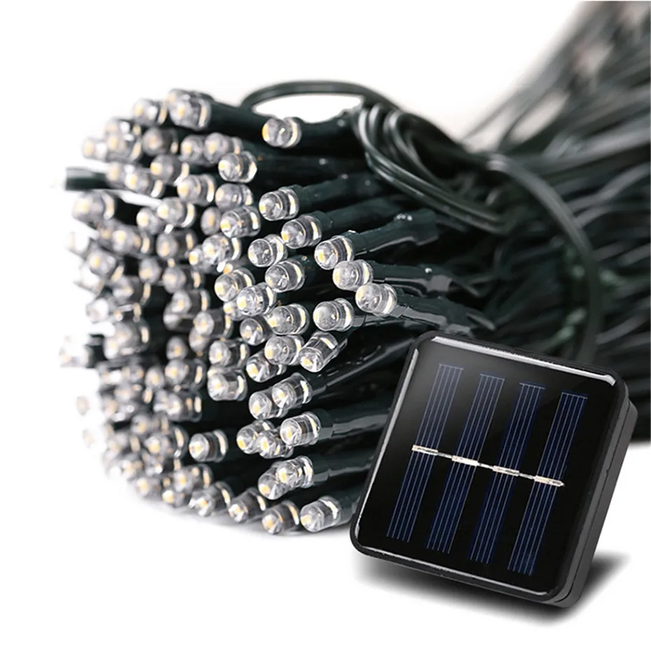 Solar powered string lights outdoor