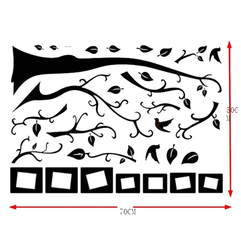 Wallpaper  3D DIY Photo Tree PVC Wall Decals Adhesive Wall Stickers Mural Art Home DecorDrop shipping product           X0716#305