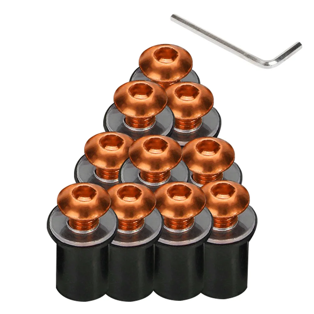 

10pcs Bolts Lightweight Metal Replace Durable Easy Install Motorcycle Screw Kit Windscreen Accessories Nut Fastener Windshield