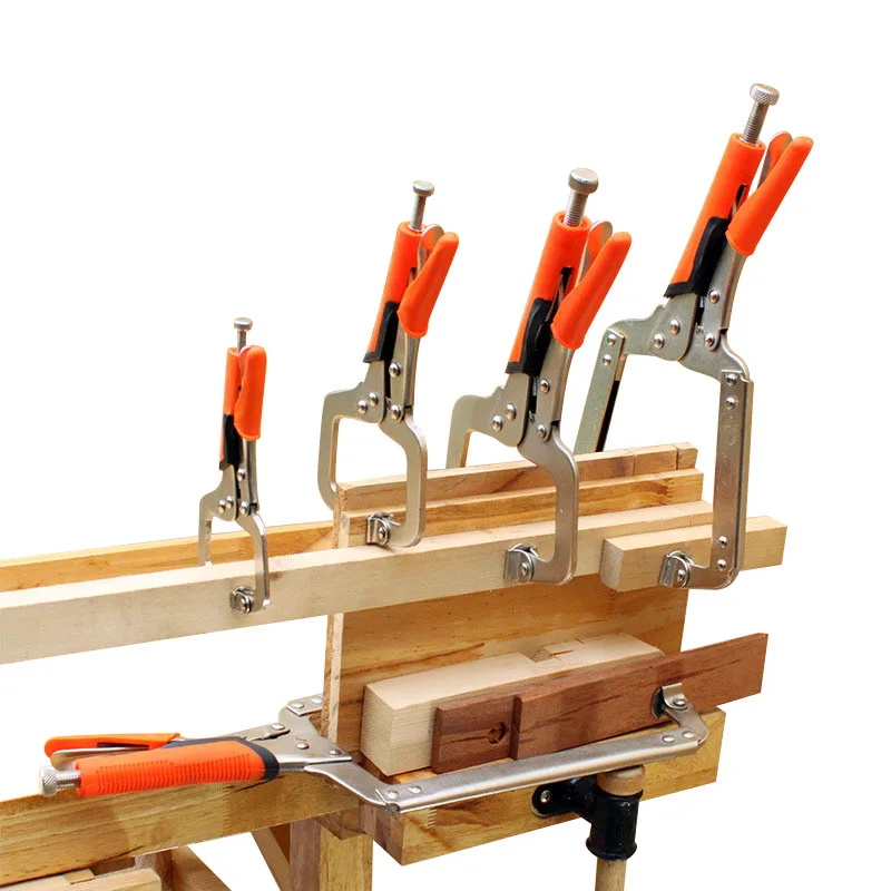 

6/9 Inches Alloy Steel C Clamp Vise Grip Locking Welding Quick Pliers Multi Pincers Tongs Forceps Wood Tenon Fixed Clamp Tool