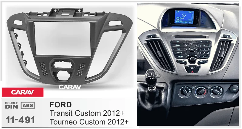 CARAV 11-491 двойной Din Fascia Для FORD Transit Custom Tourneo Custom Радио DVD стерео панель тире Монтаж Установка отделка