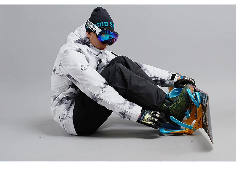 Gsou snow-35 градусов лыжная куртка для мужчин на зиму сноуборд куртка водонепроницаемая ветрозащитная дышащая уличная Мужская лыжная куртка