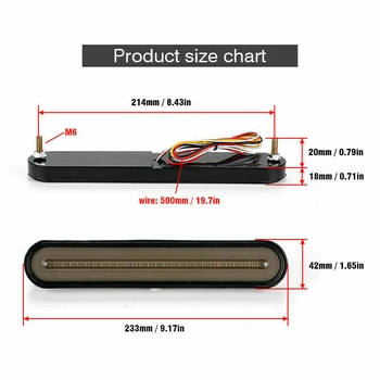 

2pcs 12-24V LED Flowing Turn Signal Tail Brake Stop Lamp For Trailer Truck RV