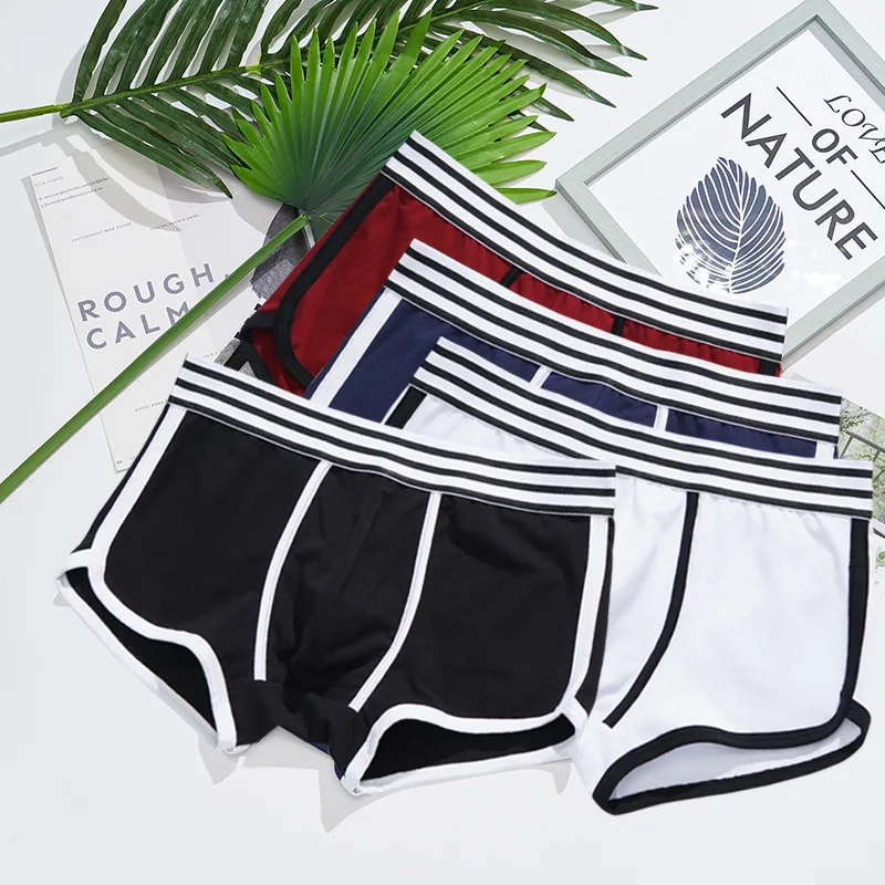 Радостное LUCKY Для мужчин нижнее белье боксеры шорты 4 шт. Hombre Cueca Masculina эластичный
