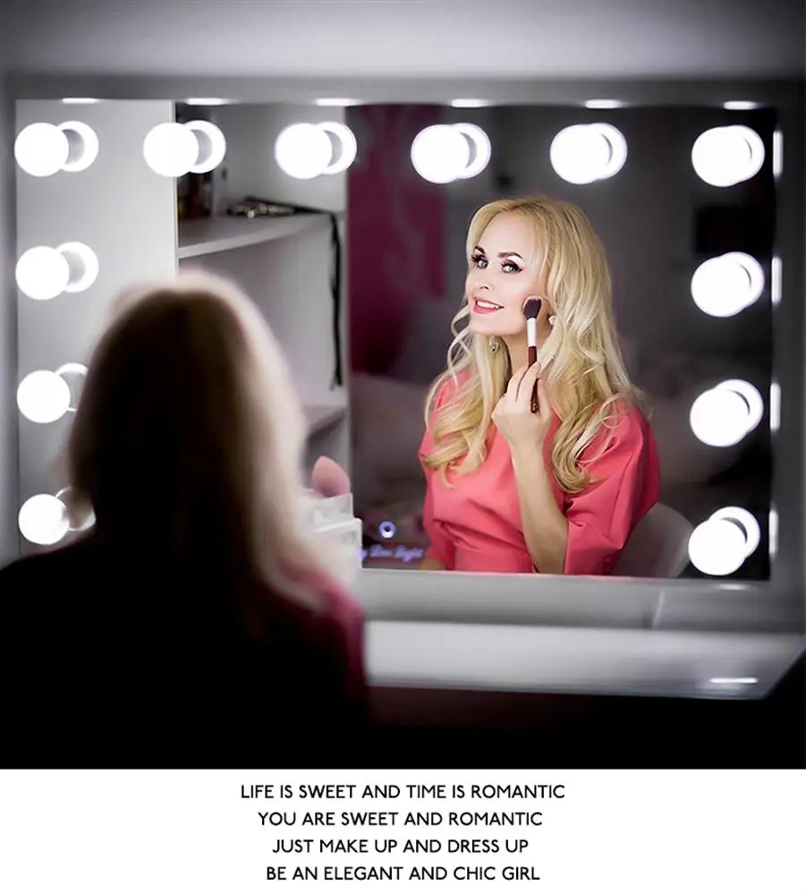 

LED 5V Makeup Mirror Vanity Led Light Bulbs Hollywood Style Led Lamp Touch Switch USB Cosmetic Lighted Dressing table