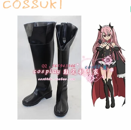 

Free Shipping!Seraph Of The End Krul Tepes Cosplay Shoes Boots Professional Handmade!Perfect Custom For you!