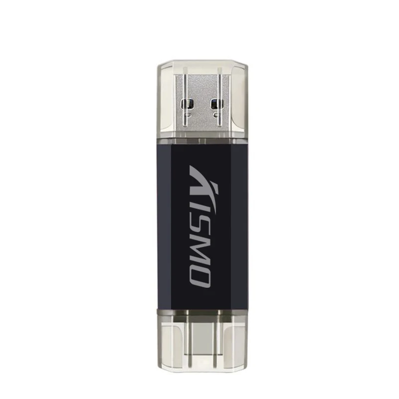 Kismo Тип-C USB флэш-накопитель 16 Гб оперативной памяти, 32 Гб встроенной памяти, 64 ГБ Тип-c карта памяти OTG usb флэш-накопитель USB3.0 Тип-c USB флэш-накопитель для huawei P10 P20 Lite - Цвет: Черный