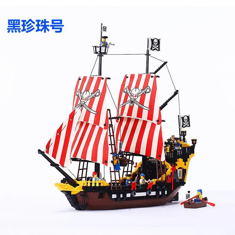 

On Stock 211PCS Pirate Series Pirate Ship Dragon Boat Model Building Blocks Sets Minifigureen Kids Toys for children Best Gifts
