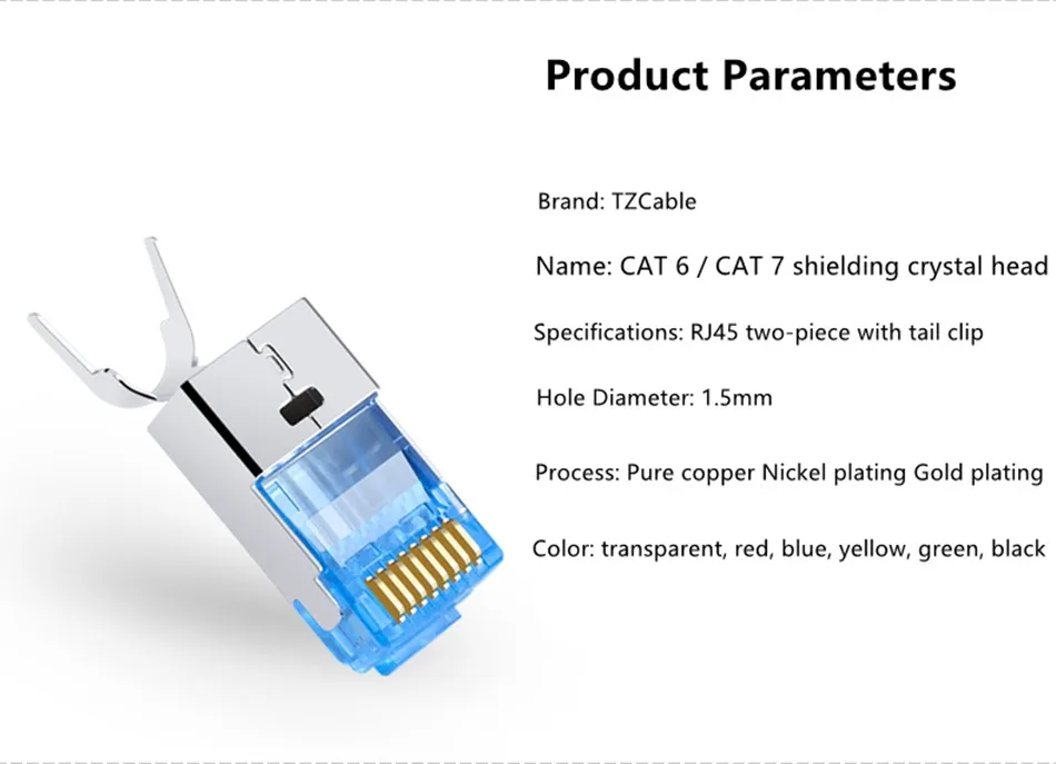 50 компл. rj45 разъем Cat7 костюм из трех предметов Ethernet кабель Lan кабель адаптер Rj45 разъем Cat7 сетевой позолоченный 8P8C