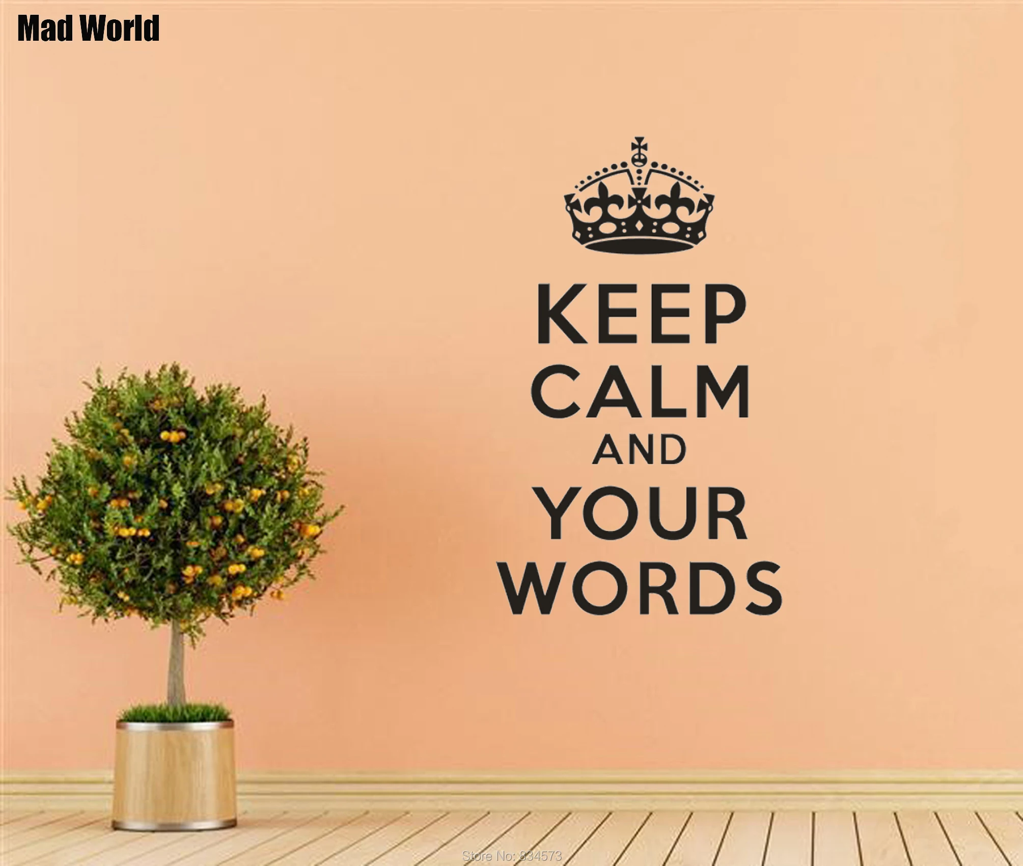 Personalised Custom KEEP CALM AND Your Words Wall Art Stickers Wall Decals Home DIY Decoration