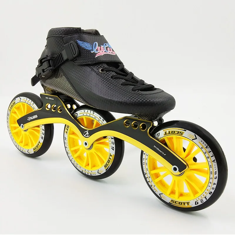 125 мм коньки новые детские роликовые коньки большие колеса полный углерод профессиональная обувь для катания на коньках Мужские роликовые коньки ботинки для взрослых женщин