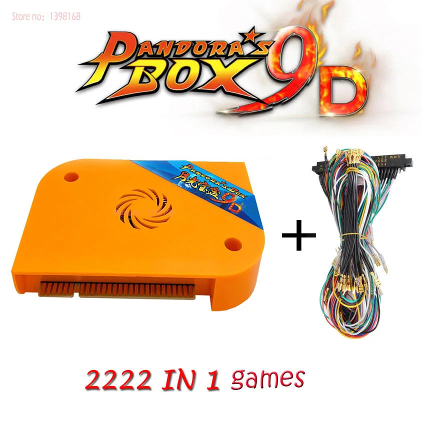 2222 в 1 Pandora Box 9d аркадная версия доска для игры JAMMA Pandora's Box 9 hdmi vga для аркадной машины аркадный шкаф pac man - Цвет: Цвет: желтый