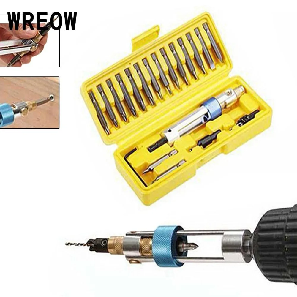 20pcs HSS Drill Driver Bit Set Quick Change Multi Swivel Head