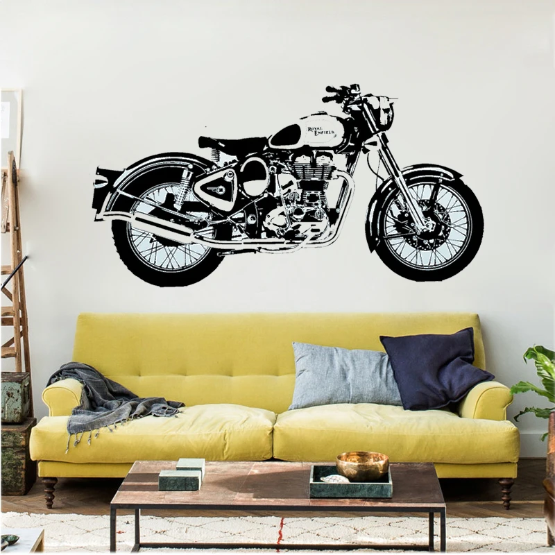d3681 motorbike wall art sticker classic english motorcycle decal