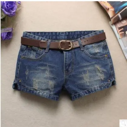 Элегантные женские джинсовые шорты с дырками модные в Корейском стиле для женщин