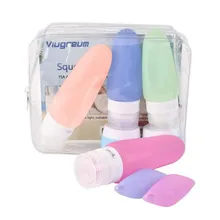 Силиконовые дорожные многоразовые бутылки многоразовый силиконовый флакон дорожный женский лосьон косметический портативный silikon bouteille# 4O