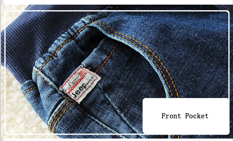 cotton high quality Baby boy jeans long pants thick autumn spring fall kids toddler teenage boys denim trousers 3-13 years