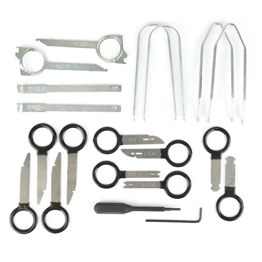 Prix pour 2017 Date 20 Pcs/ensemble Pro Acier Inoxydable Voiture Stéréo Radio Professionnel Removal Tool Clés Kit Set Pour BMW VW Audi Prix pour 2017 Date 20 Pcs/ensemble Pro Acier Inoxydable Voiture Stéréo Radio Professionnel Removal Tool Clés Kit Set Pour BMW VW Audi