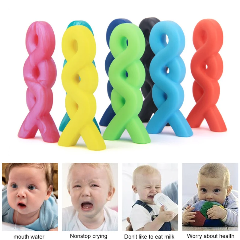 

Random Baby Teething Necklace Pendant Silicone Teether Pacifier Autism Chew Toy