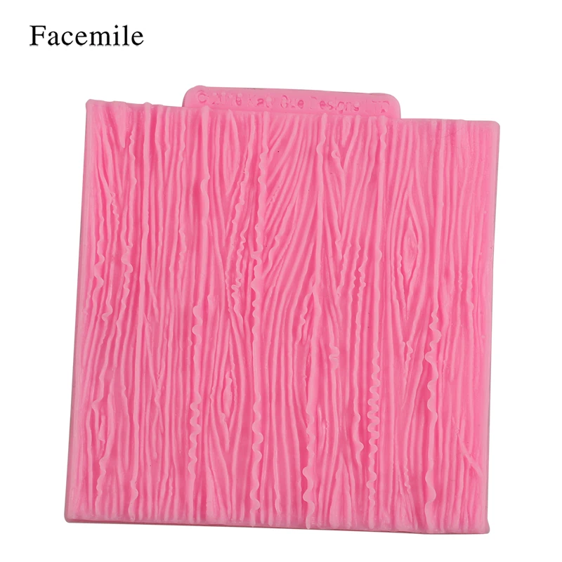 

Wooden Tree Bark Line Silicone Impression Texture Mat Sugarcraft Fondant Lace Mould Cake Border Decoration Tool