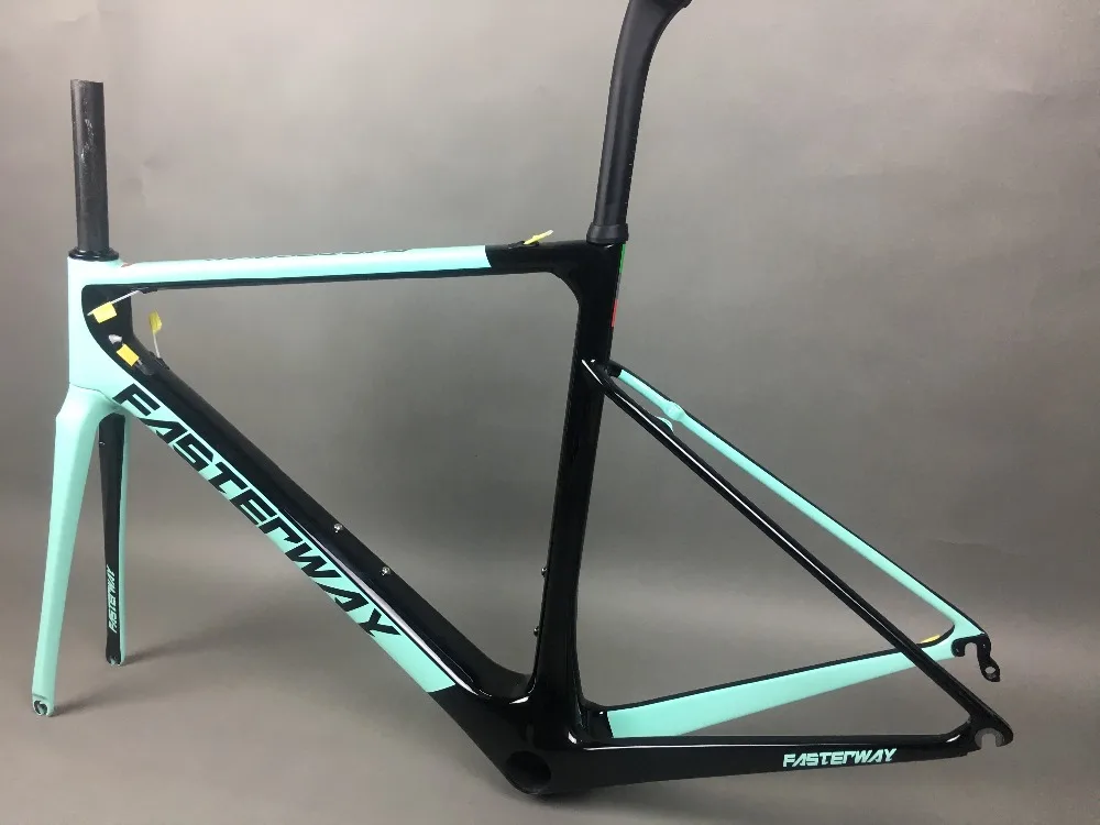 Тайваньский бренд FASTERWAY классический темно-синий набор углеродных дорожных Рам UD ткань карбоновая велосипедная Рама: рамка + подседельный