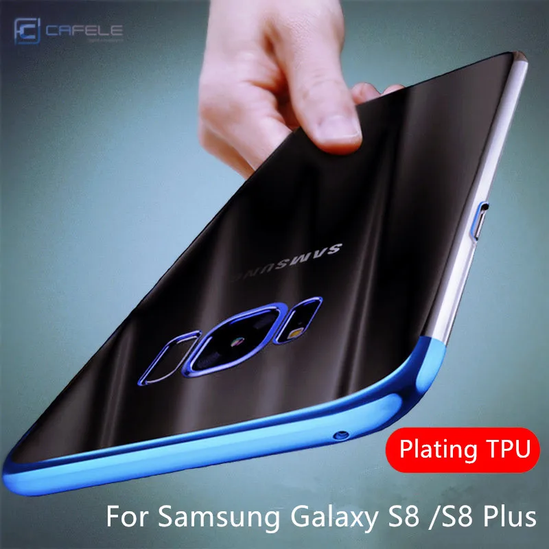 CAFELE TPU Case for Samsung Galaxy S8 Transparent Plating Silicone Soft Phone Cases Plus S8plus Cover |