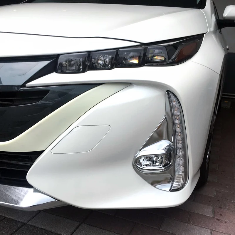 

Outer Front/Rear Fog Light Lamp Cover Trim Decoration For Toyota Prius Prime PHV Plug-in Hybrid 2017 2018