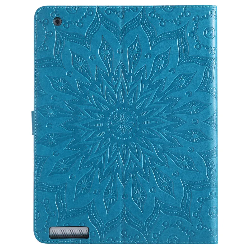 Fashion Case For Apple iPad 3 ipad 2 ipad 4 Case Sun flower PU Leather Tablet Cover For iPad 2 3 4 Case Coque Fundas Stand Shell