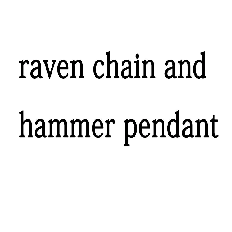 

lanseis 1pcs raven chain and hammer pendant