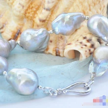 P5325 " 22 мм серый барокко tear-ролл падения кеши возродиться жемчужный браслет благородный стиль естественно прекрасно jewe быстрая