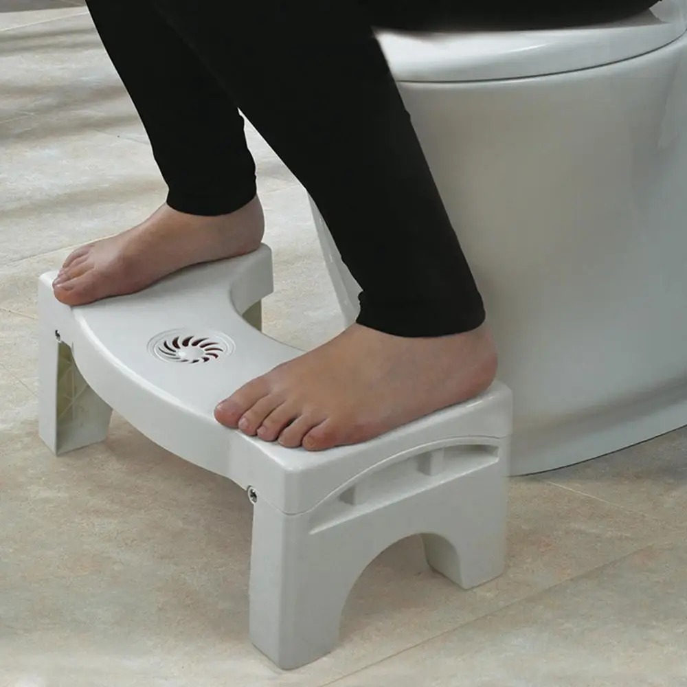 

Toilet Foot Stool Bathroom Anti Constipation For Kids Foldable Plastic Footstool Squatting Stool Toilet (no air freshener)