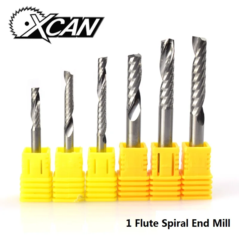 4*12mm Carbide Single Flute Spiral End Mill 4mm Shank Milling Cutter CNC Tools