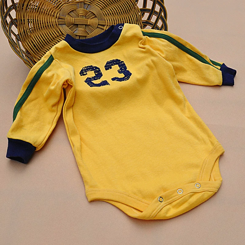 

Free shipping new European and American 100% cotton wholesale autumn long-sleeved cute new born babysuit/jumpsuit for baby boy