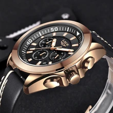 2018 Mens Watches LIGE Top Luxury Brand Male Leather Multi-function Quartz Watch Mens Waterproof Sport Clock Relogio Masculino